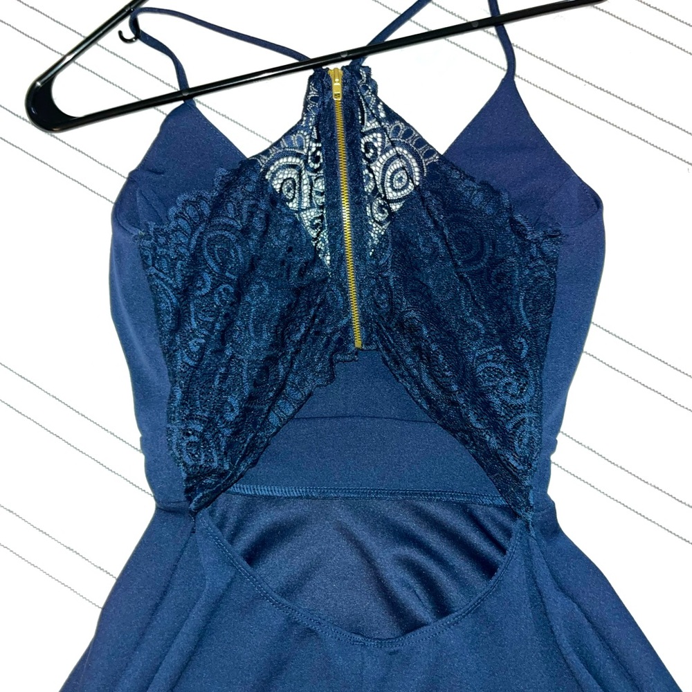 Blue laced Homecoming dress